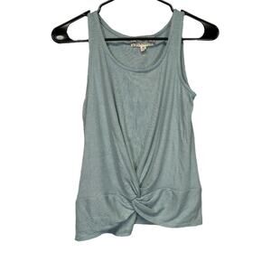 Pink Republic Light Blue Raindrop Ribbed Tie Sleeveless Tank Top Size XS